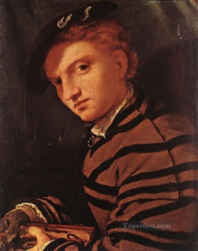 Lorenzo Lotto Painting - Young Man with Book 1525 Renaissance Lorenzo Lotto